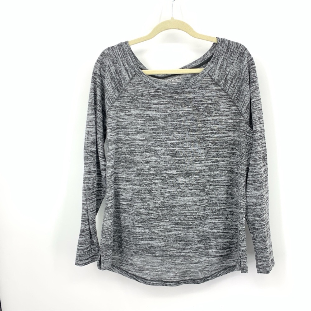 L.L. Bean Women's Gray Marled Crew Neck Sweater